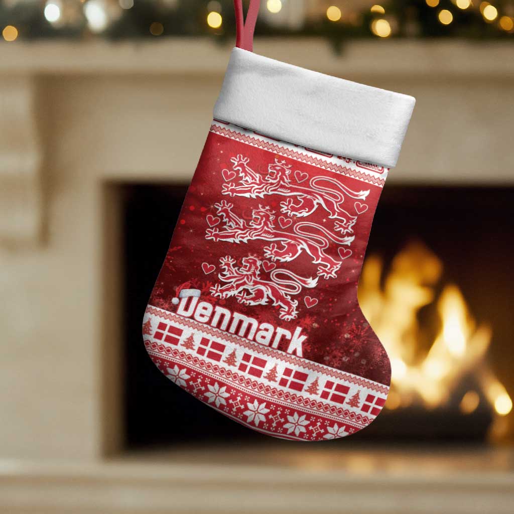 Denmark Christmas Stocking Three Danish Lions - Wonder Print Shop