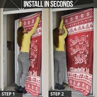 Denmark Christmas Door Cover Three Danish Lions - Wonder Print Shop