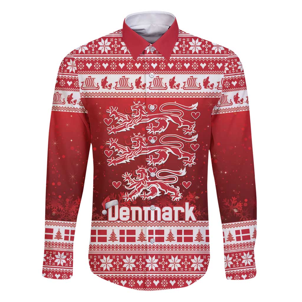 Denmark Christmas Family Matching Puletasi and Hawaiian Shirt Three Danish Lions - Wonder Print Shop