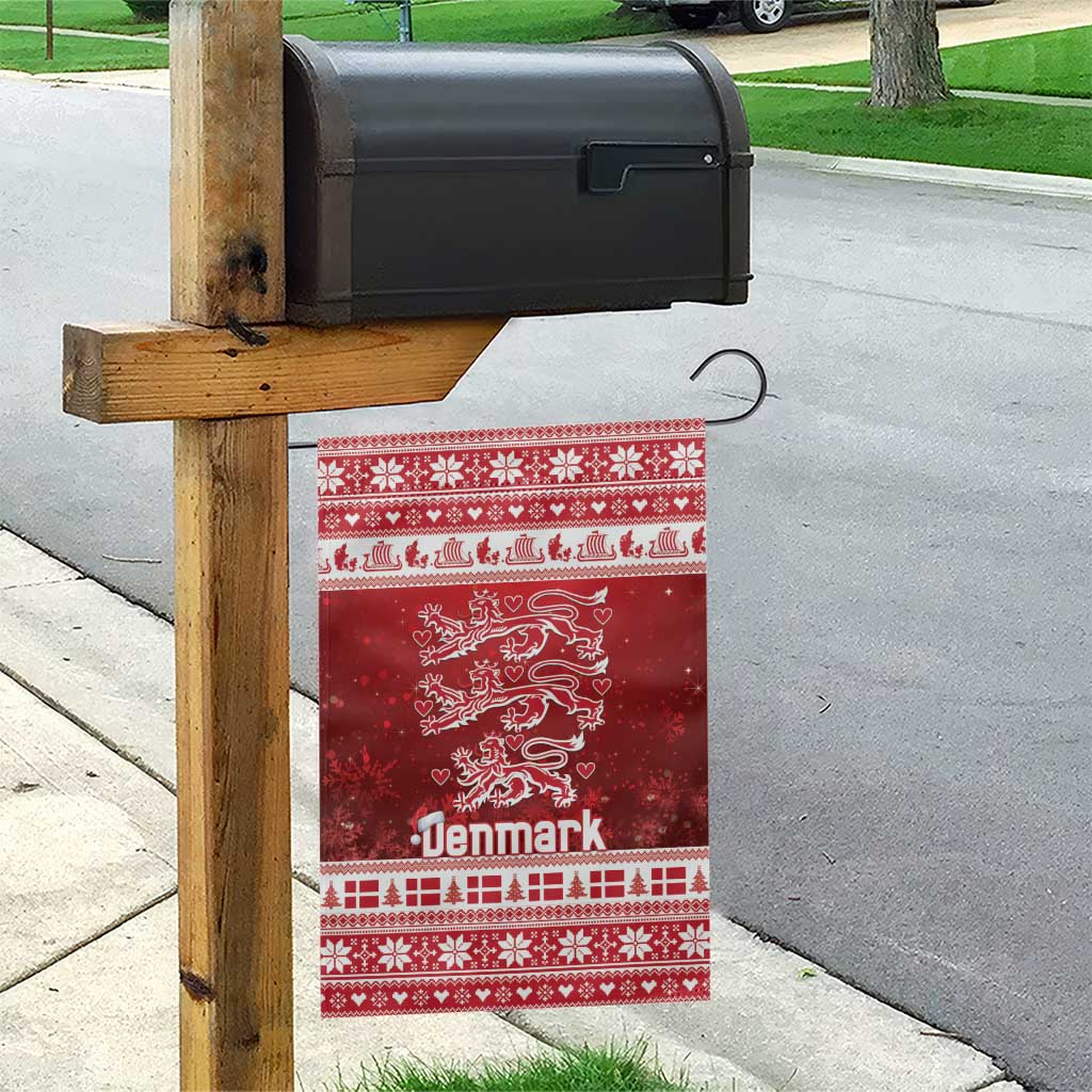 Denmark Christmas Garden Flag Three Danish Lions - Wonder Print Shop