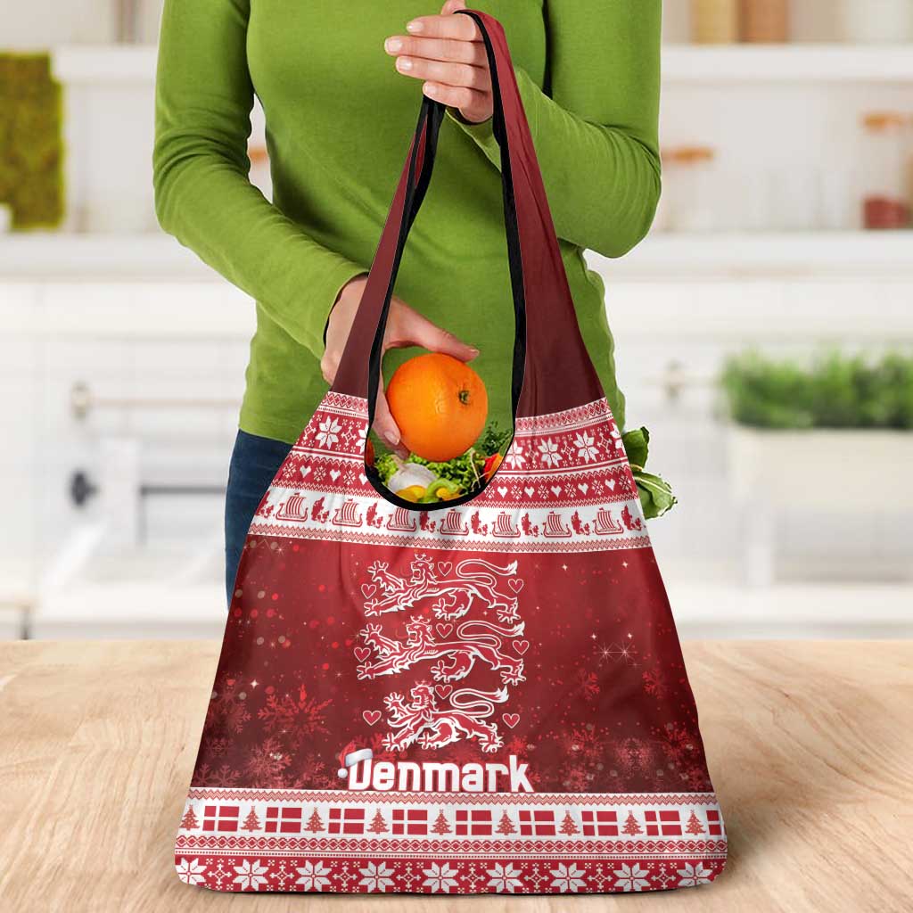 Denmark Christmas Grocery Bag Three Danish Lions - Wonder Print Shop