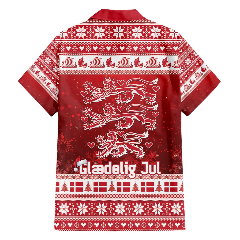 Denmark Christmas Hawaiian Shirt Three Danish Lions - Wonder Print Shop