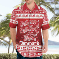 Denmark Christmas Hawaiian Shirt Three Danish Lions - Wonder Print Shop