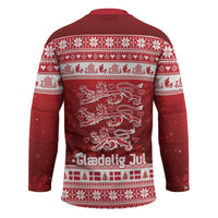 Denmark Christmas Hockey Jersey Three Danish Lions - Wonder Print Shop