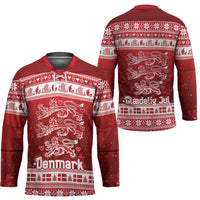 Denmark Christmas Hockey Jersey Three Danish Lions - Wonder Print Shop