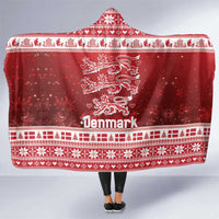 Denmark Christmas Hooded Blanket Three Danish Lions - Wonder Print Shop