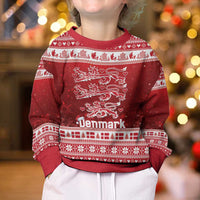 Denmark Christmas Kid Ugly Christmas Sweater Three Danish Lions - Wonder Print Shop