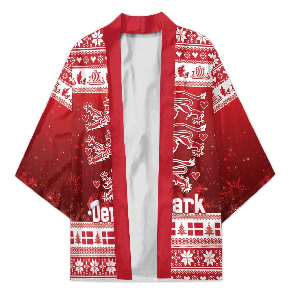 Denmark Christmas Kimono Three Danish Lions - Wonder Print Shop