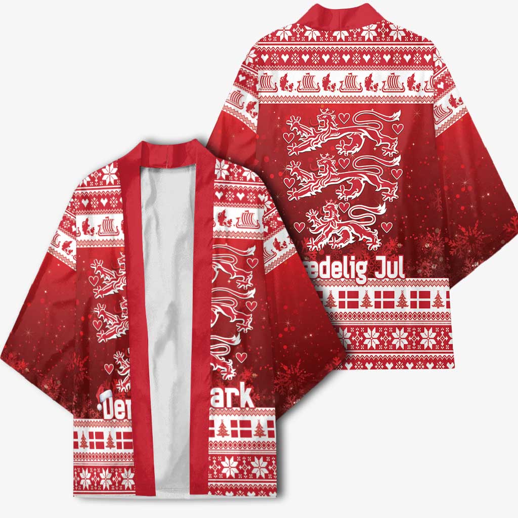 Denmark Christmas Kimono Three Danish Lions - Wonder Print Shop