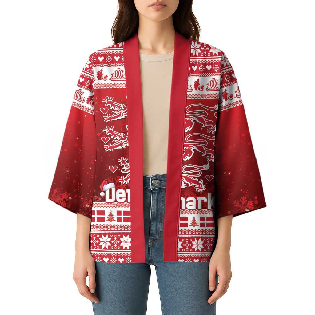 Denmark Christmas Kimono Three Danish Lions - Wonder Print Shop