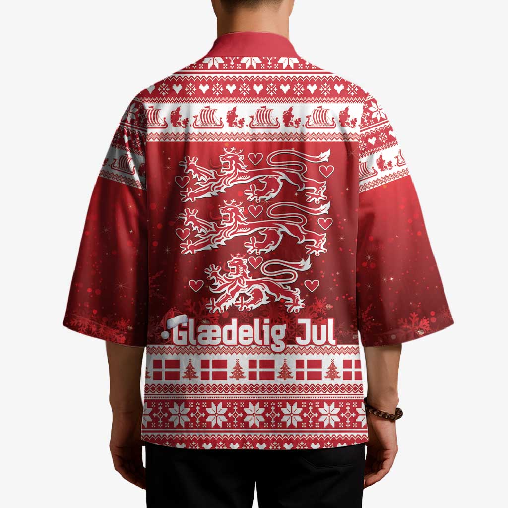 Denmark Christmas Kimono Three Danish Lions - Wonder Print Shop