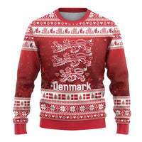 Denmark Christmas Ugly Christmas Sweater Three Danish Lions - Wonder Print Shop