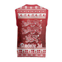 Denmark Christmas Knitted V-Neck Vest Three Danish Lions - Wonder Print Shop