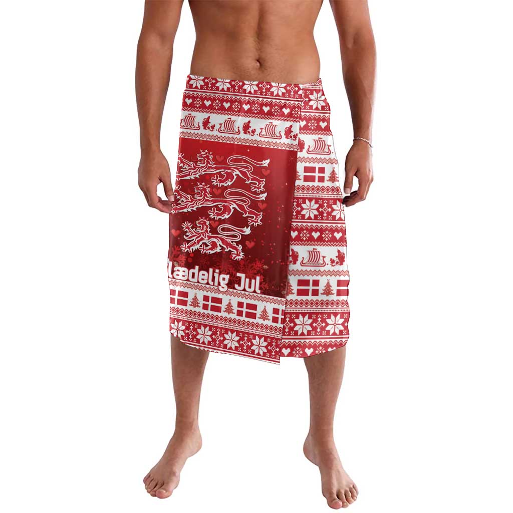 Denmark Christmas Lavalava Three Danish Lions - Wonder Print Shop