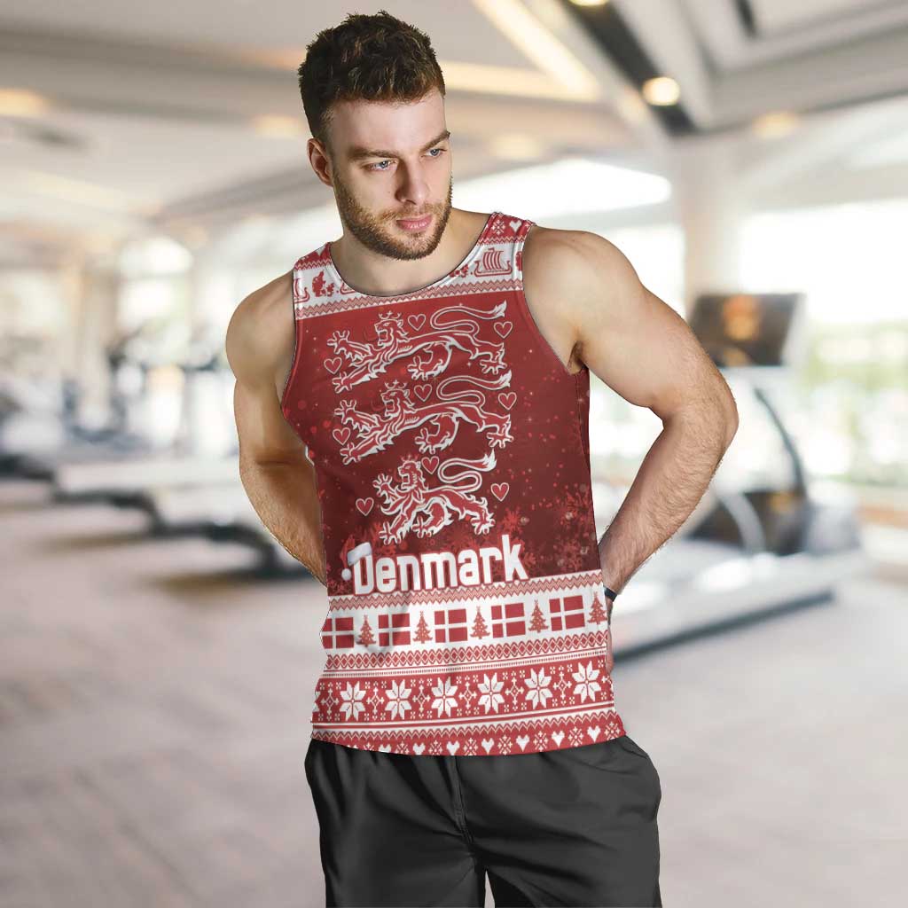 Denmark Christmas Men Tank Top Three Danish Lions - Wonder Print Shop