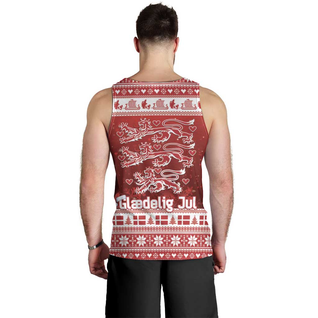 Denmark Christmas Men Tank Top Three Danish Lions - Wonder Print Shop