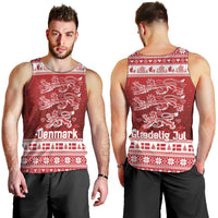 Denmark Christmas Men Tank Top Three Danish Lions - Wonder Print Shop