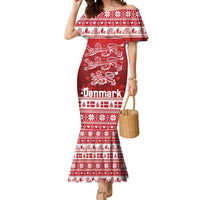 Denmark Christmas Mermaid Dress Three Danish Lions - Wonder Print Shop