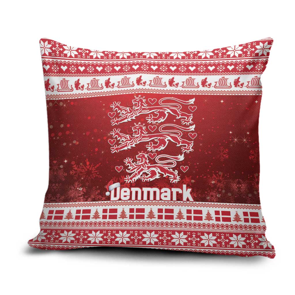 Denmark Christmas Pillow Cover Three Danish Lions - Wonder Print Shop