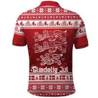 Denmark Christmas Polo Shirt Three Danish Lions - Wonder Print Shop