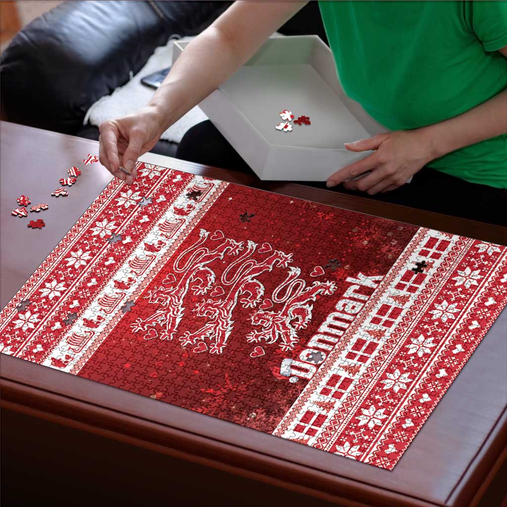 Denmark Christmas Puzzle Three Danish Lions - Wonder Print Shop