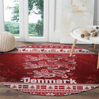 Denmark Christmas Round Carpet Three Danish Lions - Wonder Print Shop