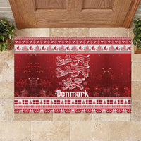 Denmark Christmas Rubber Doormat Three Danish Lions - Wonder Print Shop