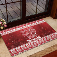 Denmark Christmas Rubber Doormat Three Danish Lions - Wonder Print Shop