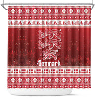 Denmark Christmas Shower Curtain Three Danish Lions - Wonder Print Shop