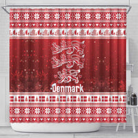 Denmark Christmas Shower Curtain Three Danish Lions - Wonder Print Shop