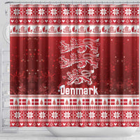 Denmark Christmas Shower Curtain Three Danish Lions - Wonder Print Shop
