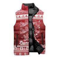 Denmark Christmas Sleeveless Puffer Jacket Three Danish Lions - Wonder Print Shop