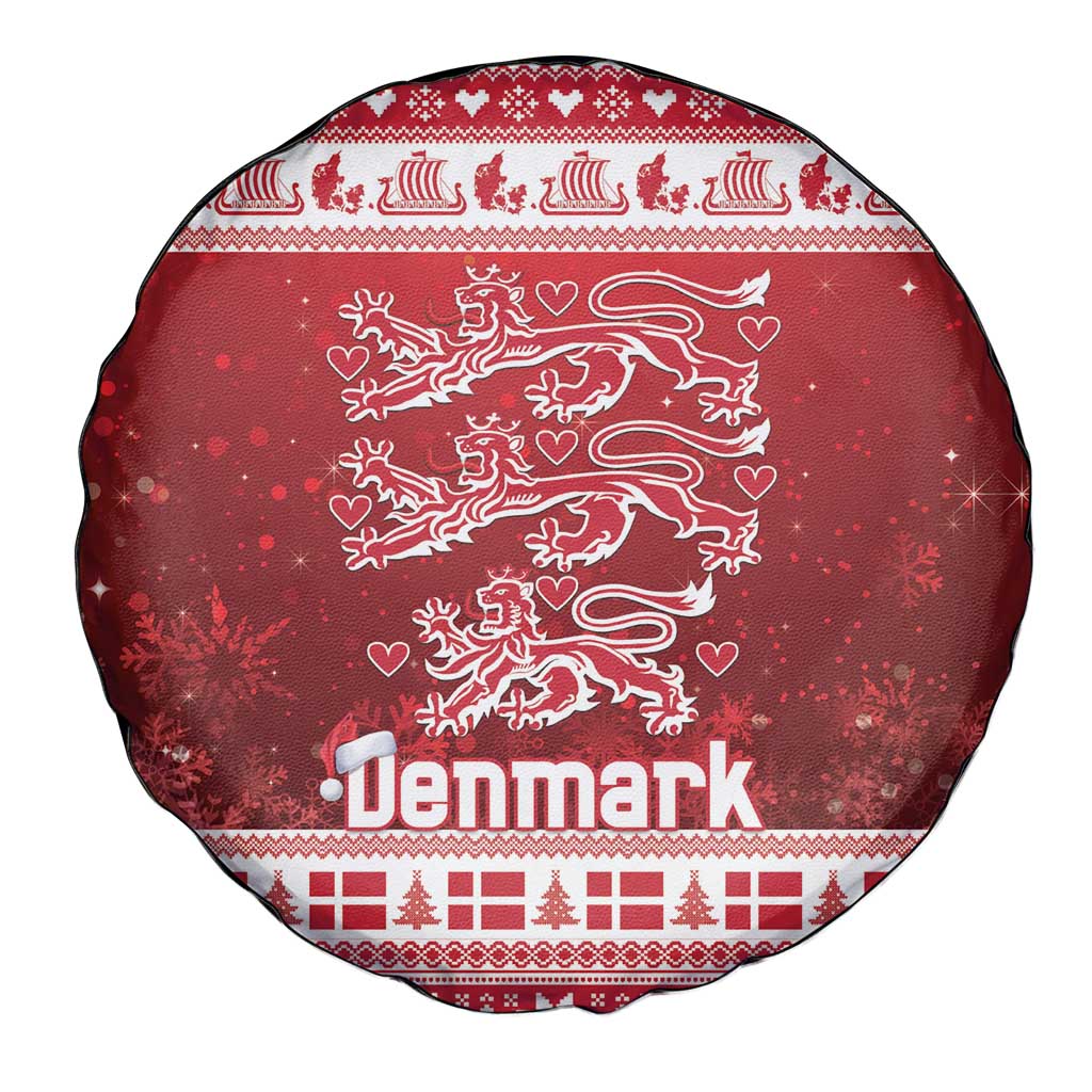 Denmark Christmas Spare Tire Cover Three Danish Lions - Wonder Print Shop