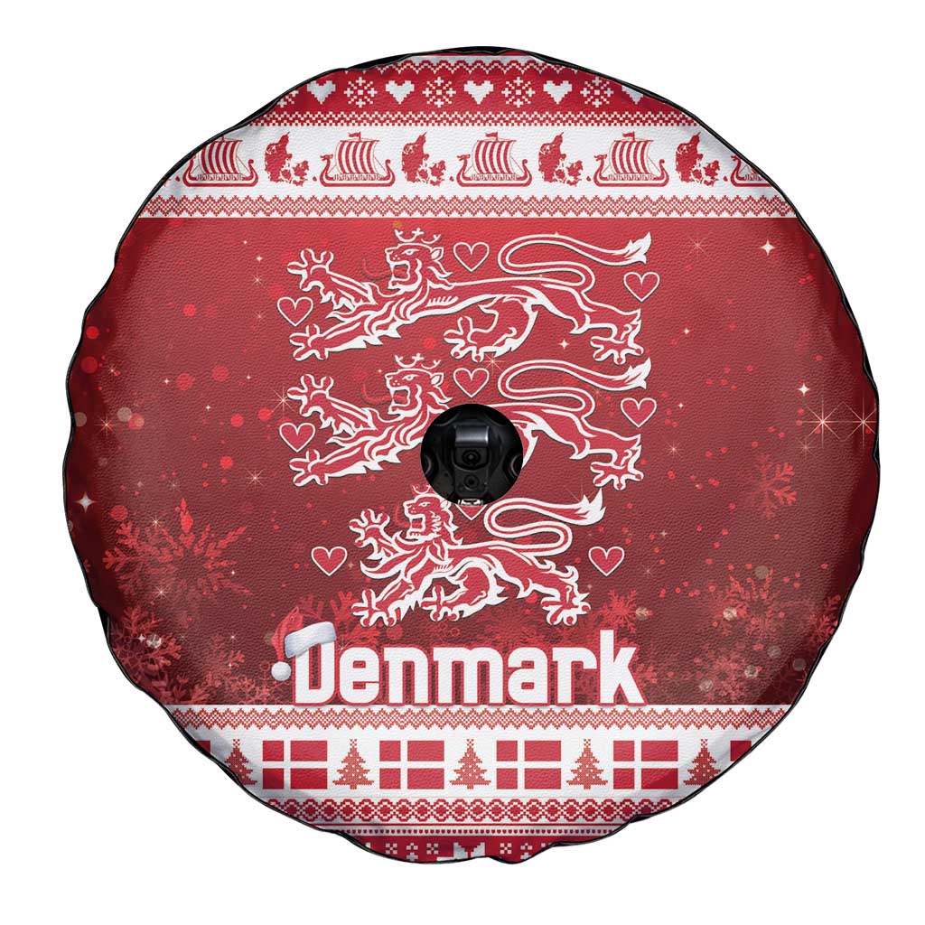 Denmark Christmas Spare Tire Cover Three Danish Lions - Wonder Print Shop