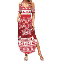Denmark Christmas Summer Maxi Dress Three Danish Lions - Wonder Print Shop