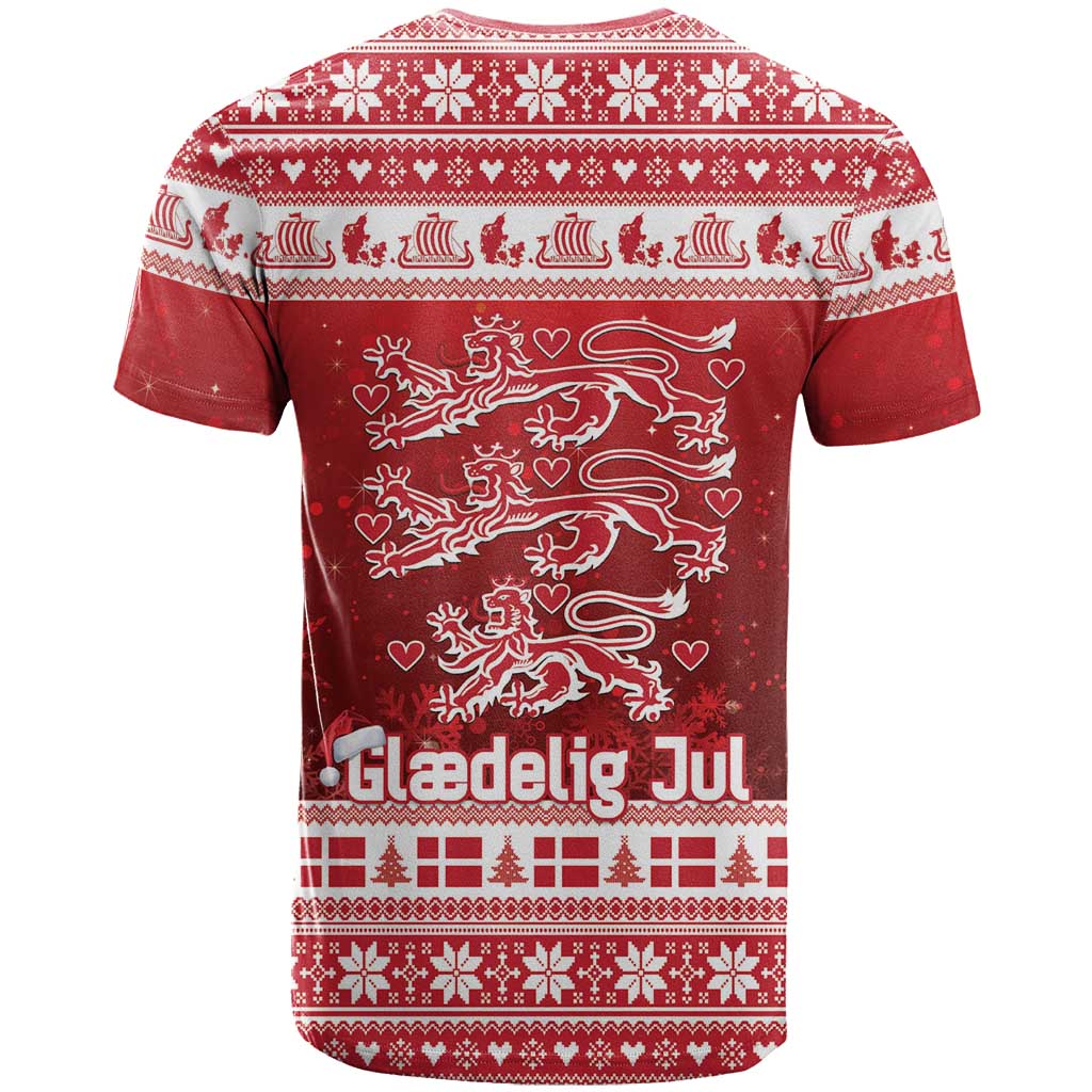 Denmark Christmas T Shirt Three Danish Lions - Wonder Print Shop