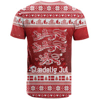 Denmark Christmas T Shirt Three Danish Lions - Wonder Print Shop