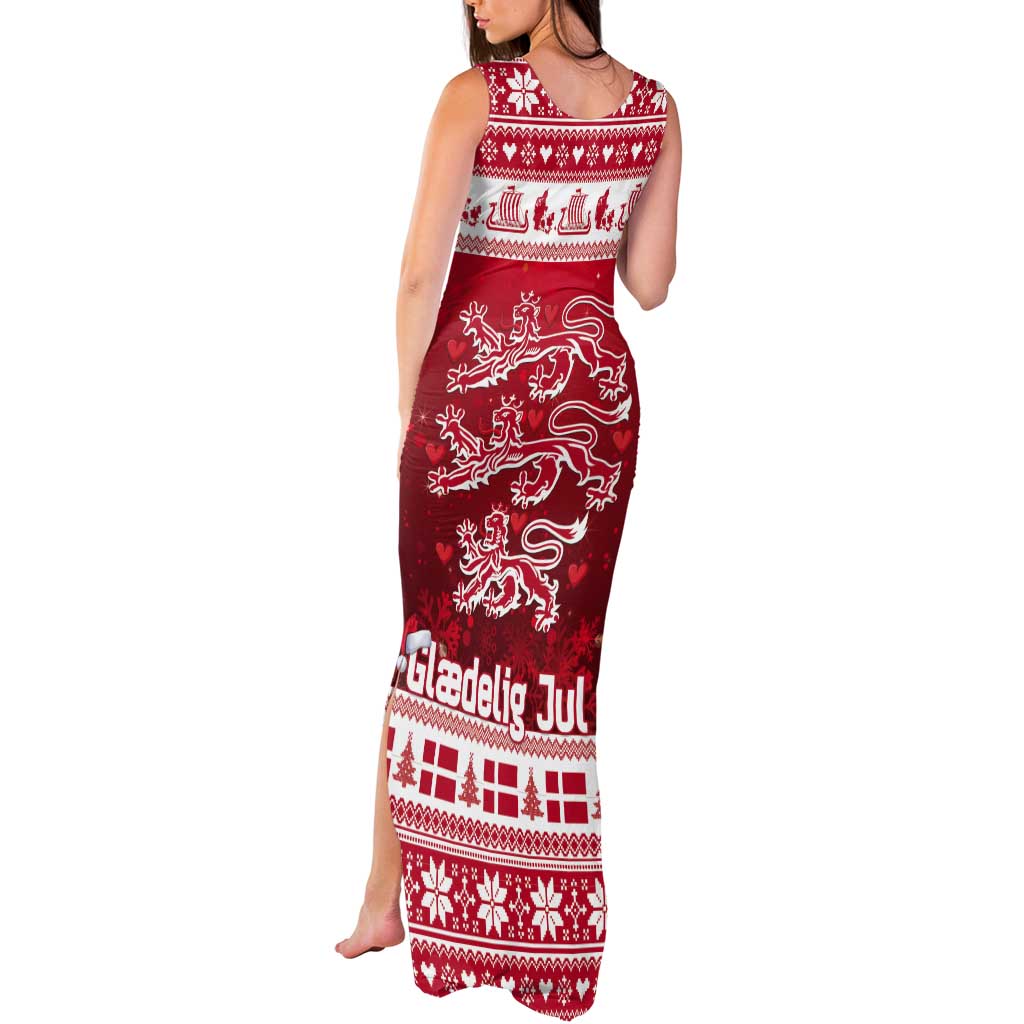 Denmark Christmas Tank Maxi Dress Three Danish Lions - Wonder Print Shop