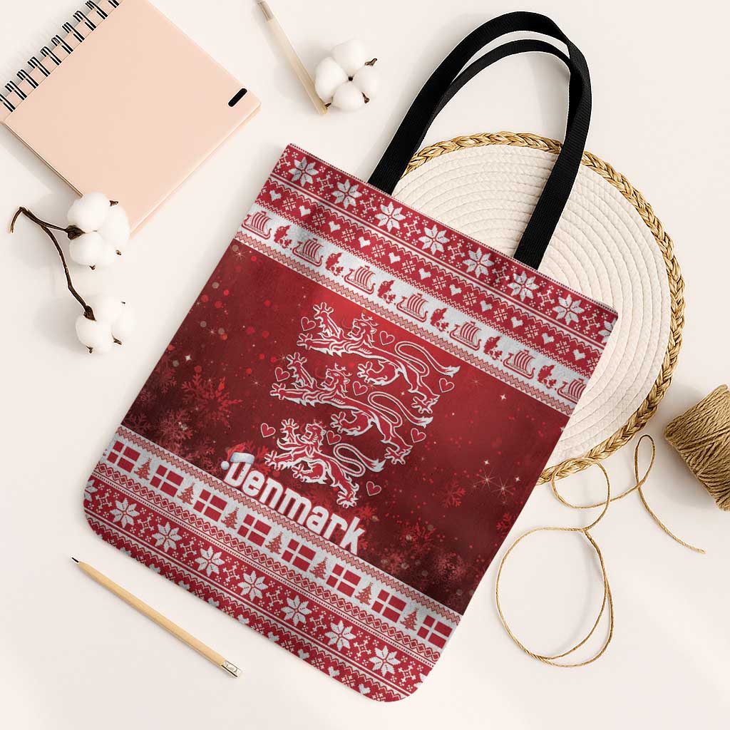 Denmark Christmas Tote Bag Three Danish Lions - Wonder Print Shop