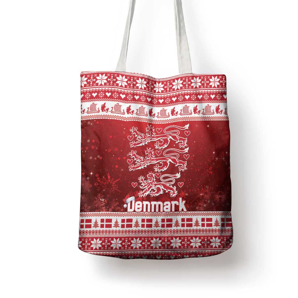 Denmark Christmas Tote Bag Three Danish Lions - Wonder Print Shop