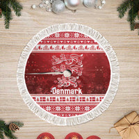 Denmark Christmas Tree Skirt Three Danish Lions - Wonder Print Shop