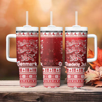Denmark Christmas Tumbler With Handle Three Danish Lions - Wonder Print Shop