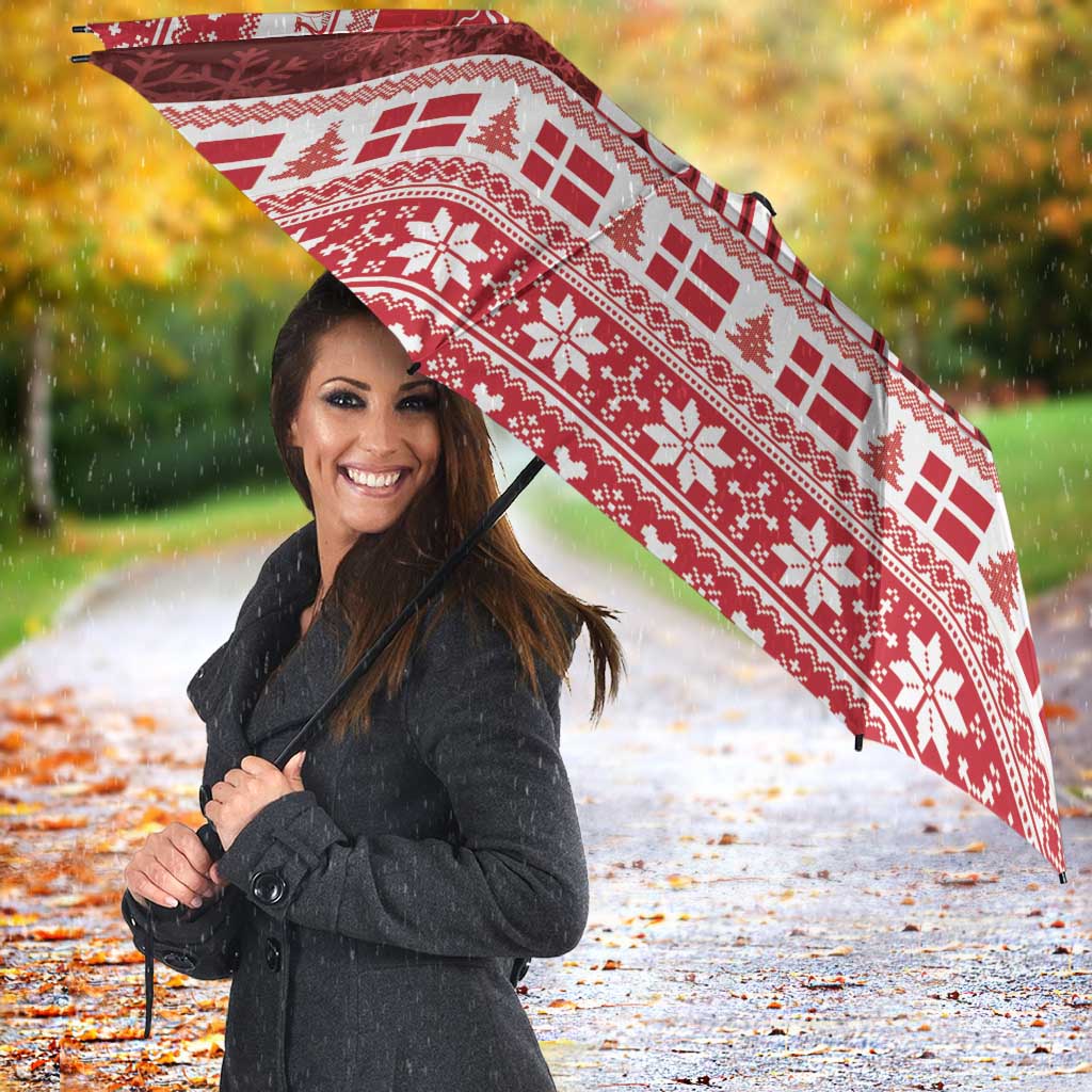 Denmark Christmas Umbrella Three Danish Lions - Wonder Print Shop