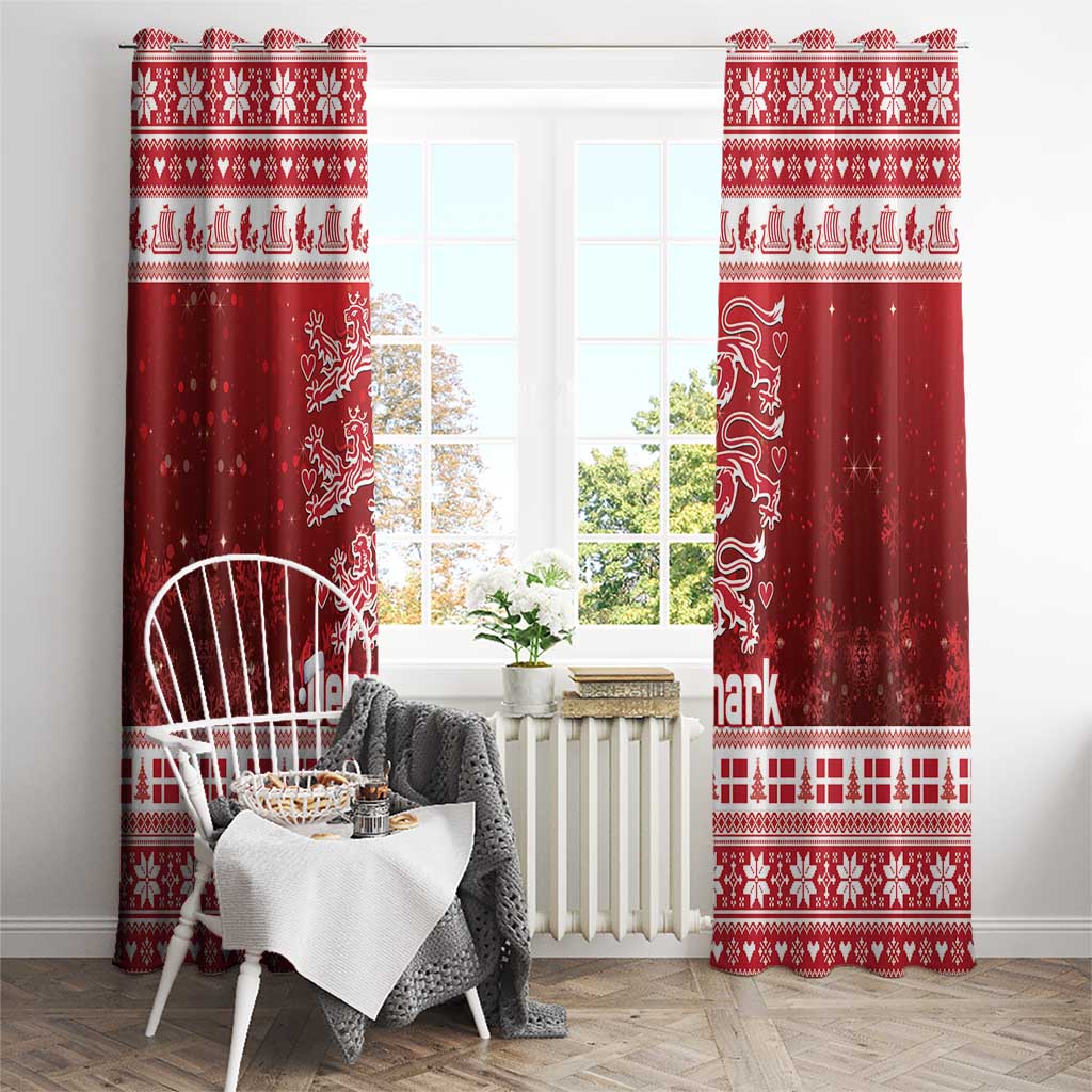 Denmark Christmas Window Curtain Three Danish Lions - Wonder Print Shop