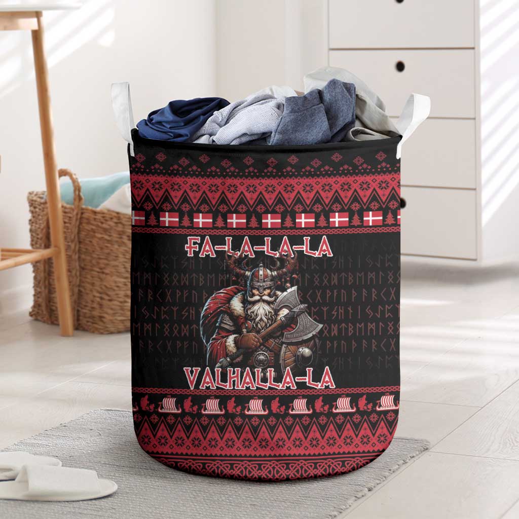 Denmark Santa Viking Christmas Laundry Basket Julemanden Goes Viking - Wonder Print Shop