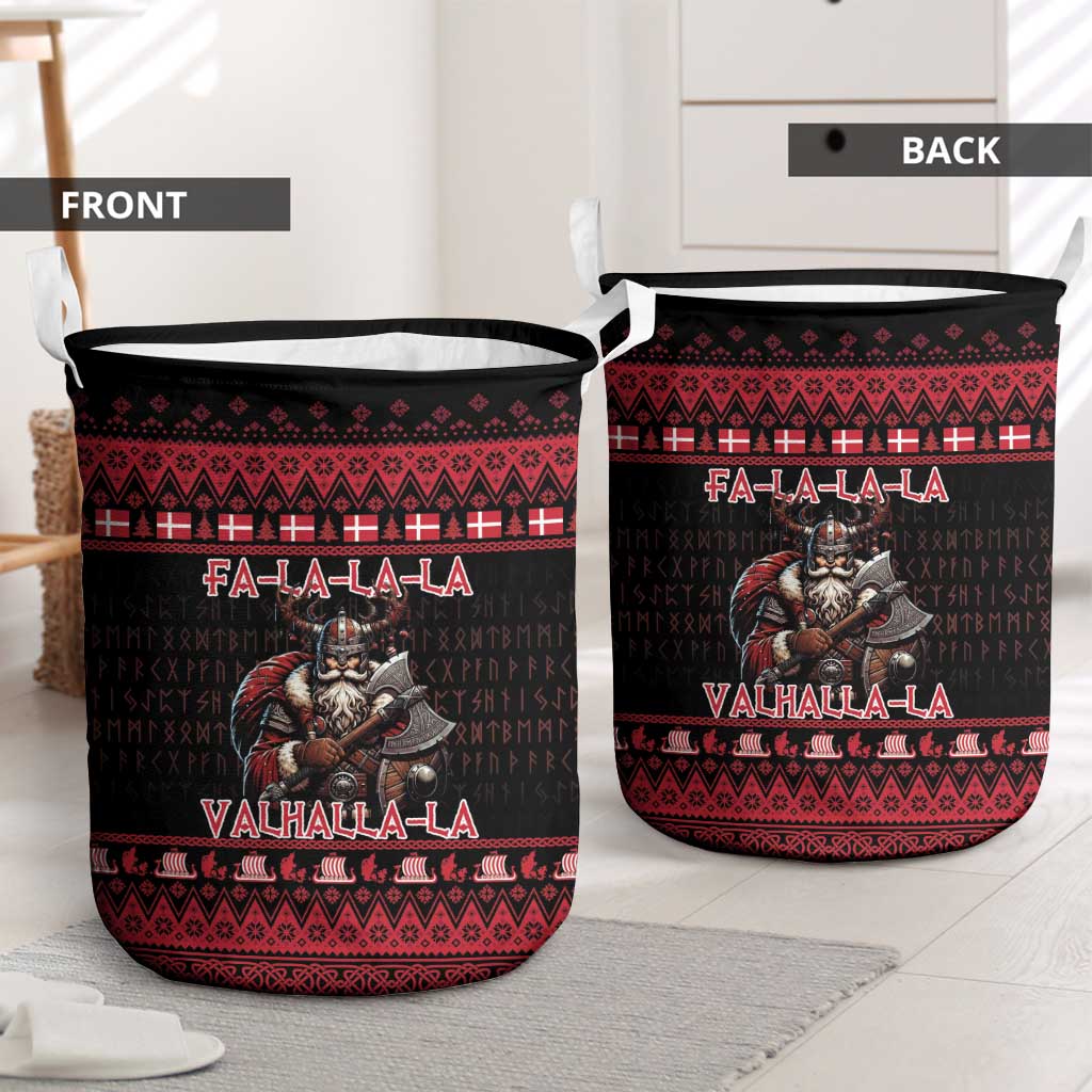 Denmark Santa Viking Christmas Laundry Basket Julemanden Goes Viking - Wonder Print Shop