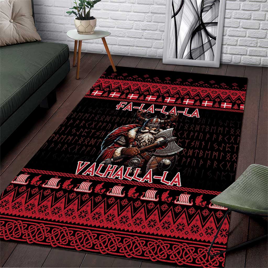 Denmark Santa Viking Christmas Area Rug Julemanden Goes Viking - Wonder Print Shop