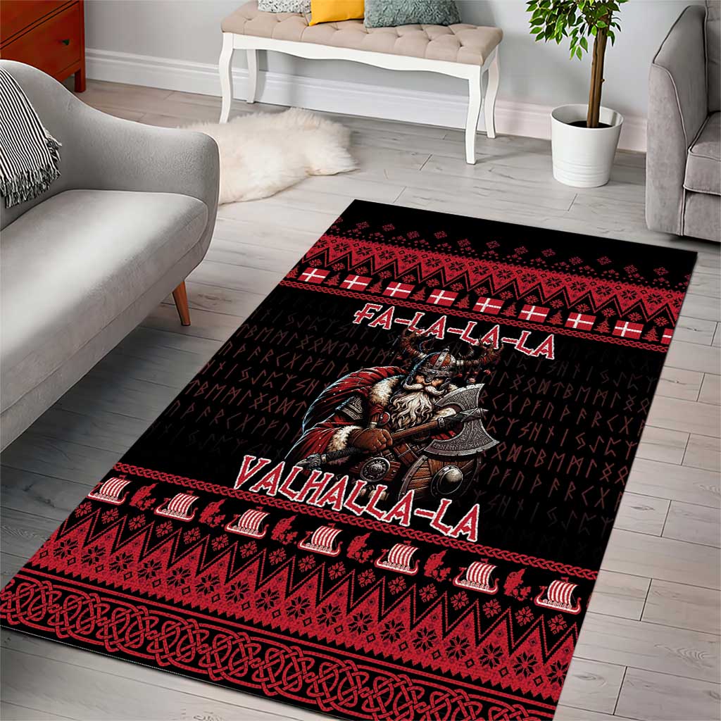 Denmark Santa Viking Christmas Area Rug Julemanden Goes Viking - Wonder Print Shop