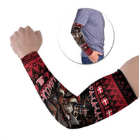 Denmark Santa Viking Christmas Arm Sleeves Julemanden Goes Viking - Wonder Print Shop