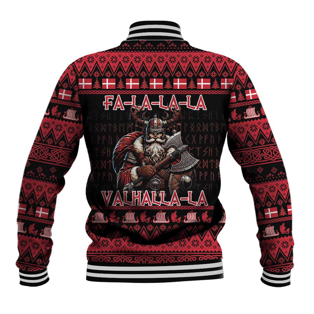 Denmark Santa Viking Christmas Baseball Jacket Julemanden Goes Viking - Wonder Print Shop